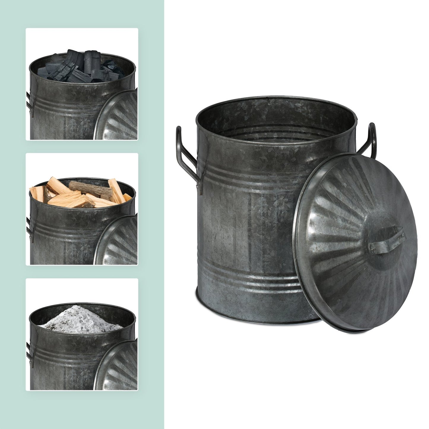 Ashtray with lid 10 l