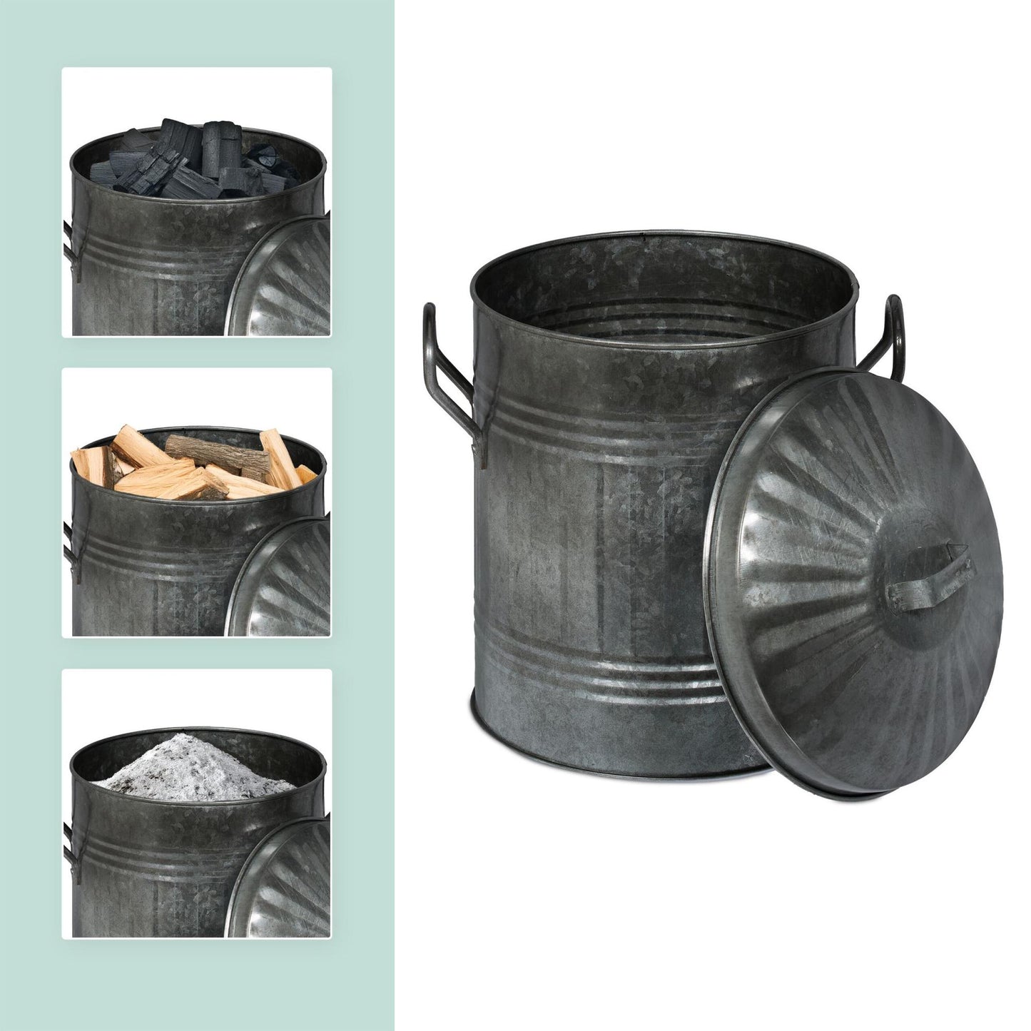Ashtray with lid 10 l