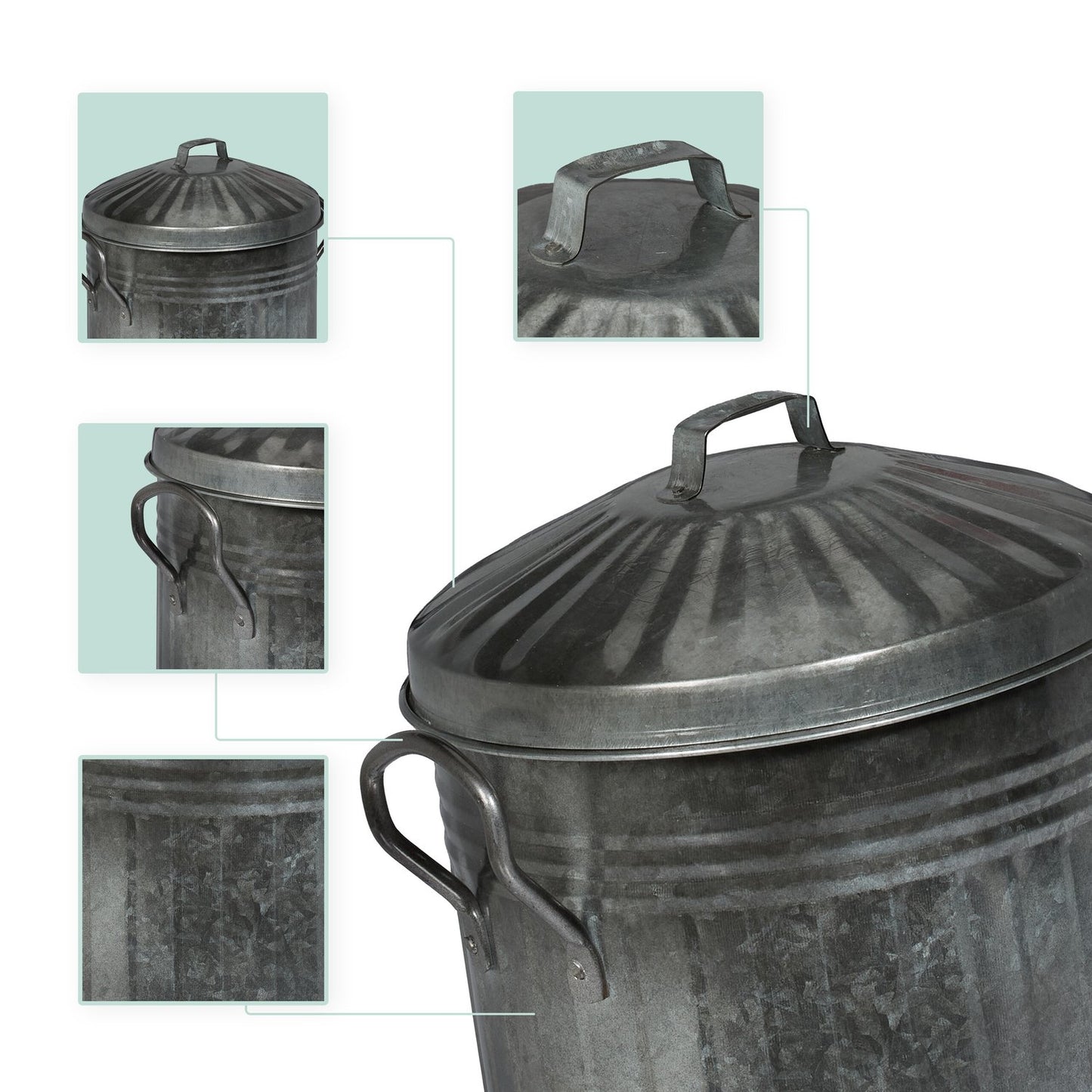 Ashtray with lid 10 l