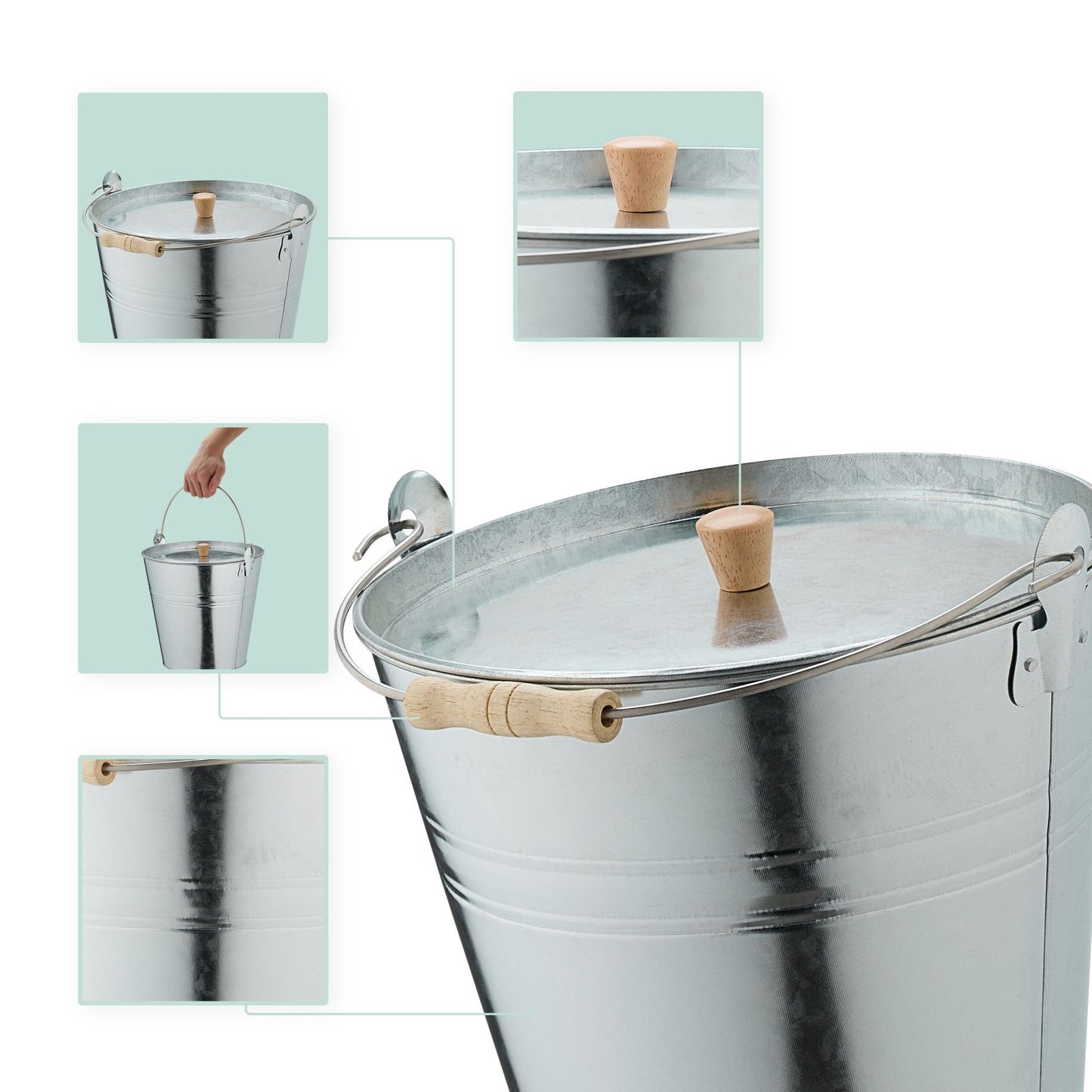 Ashtray with lid 12.5 l
