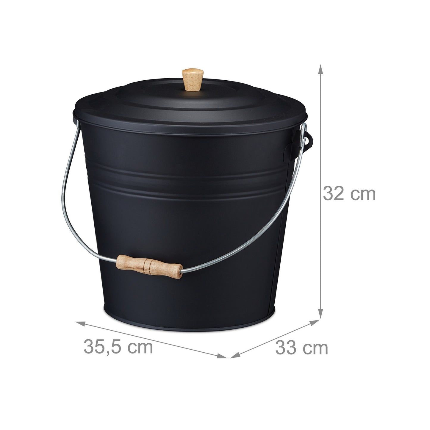 Ashtray with lid 12 l