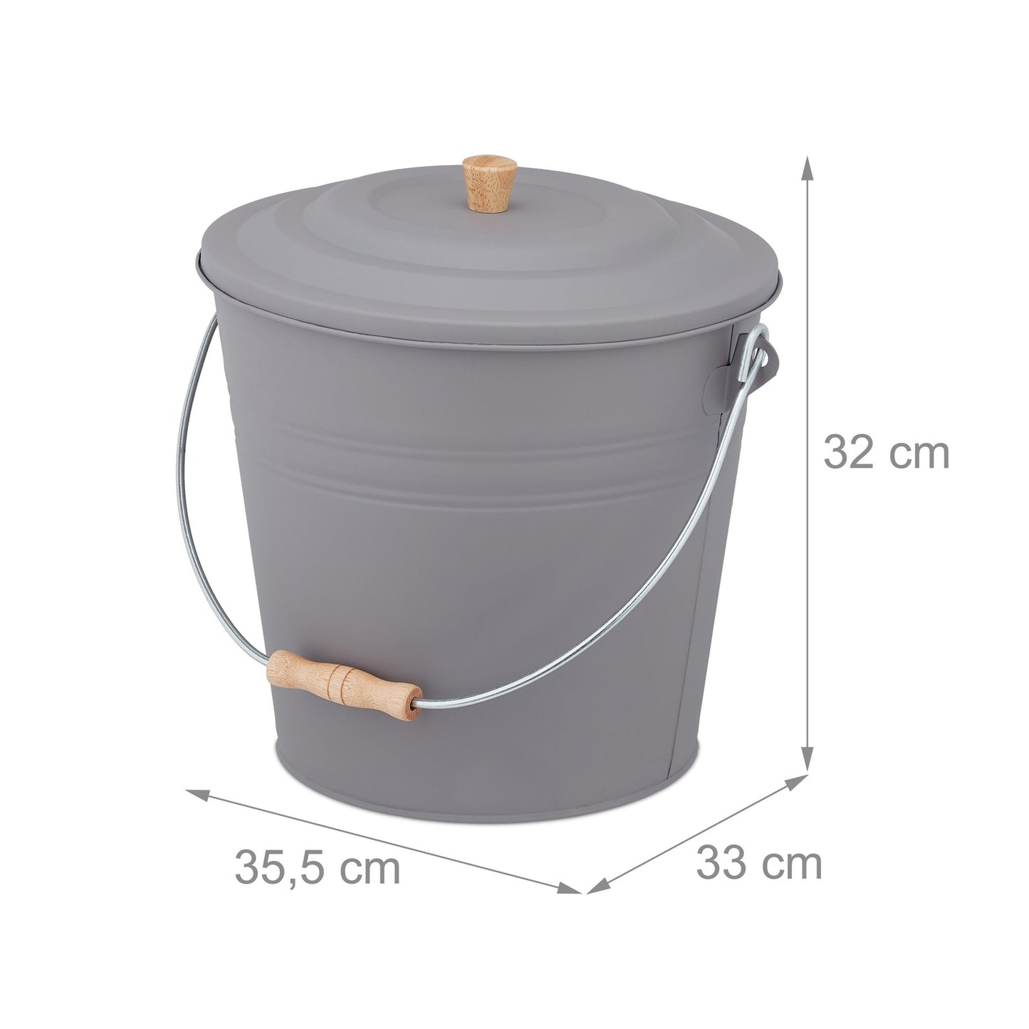 Ashtray with lid 12 l