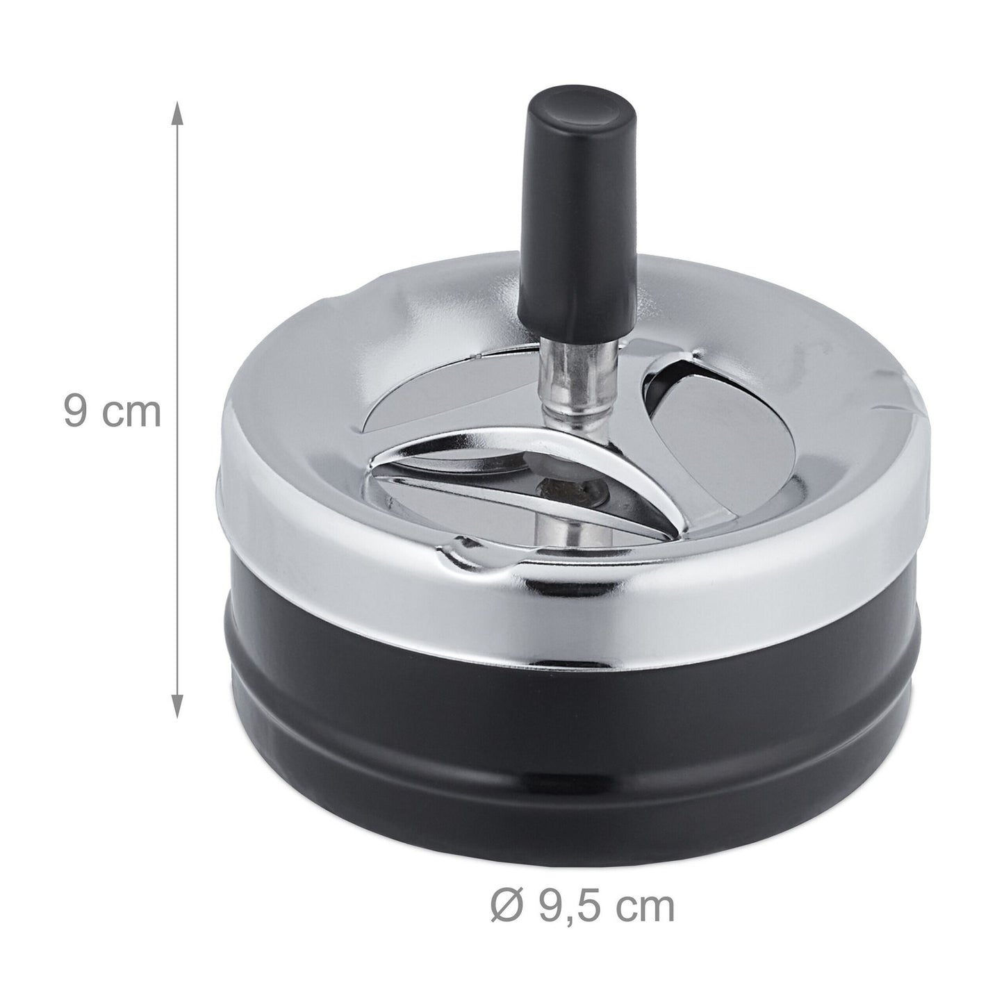 Ashtray with rotating lid