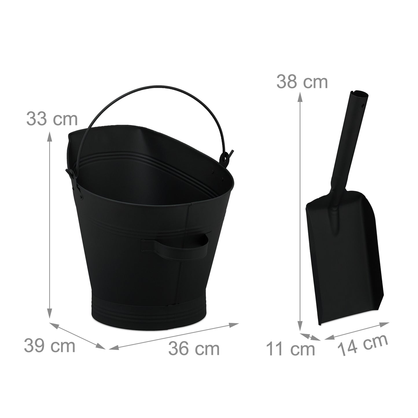 Ashtray with shovel 11 l