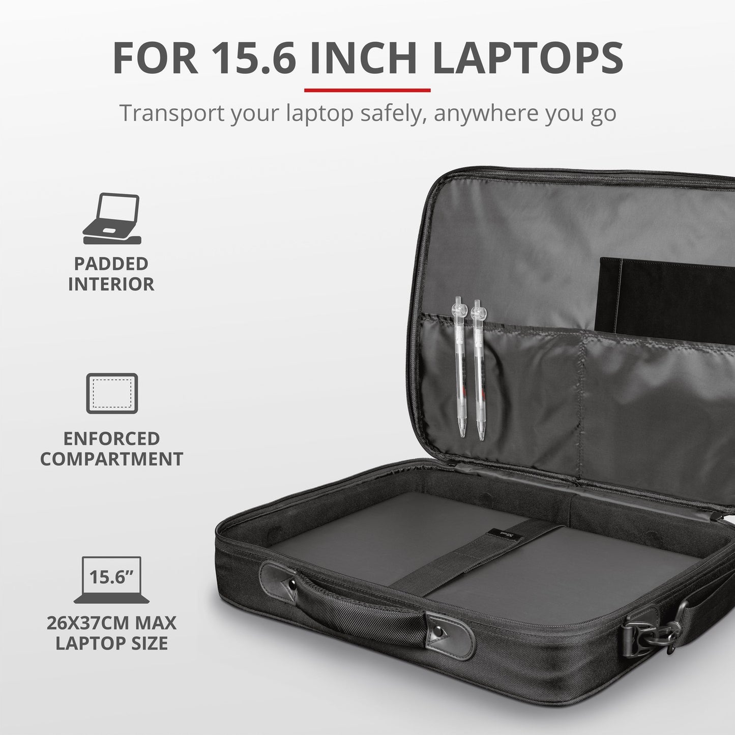 Atlanta Laptop bag 15.6" Eco-friendly Black