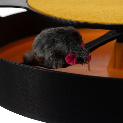 A toy for a cat - a wheel with a mouse