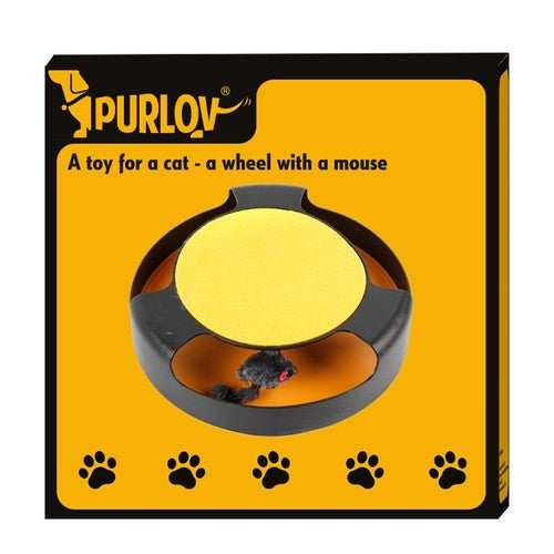 A toy for a cat - a wheel with a mouse
