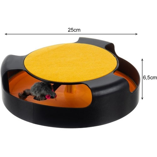 A toy for a cat - a wheel with a mouse