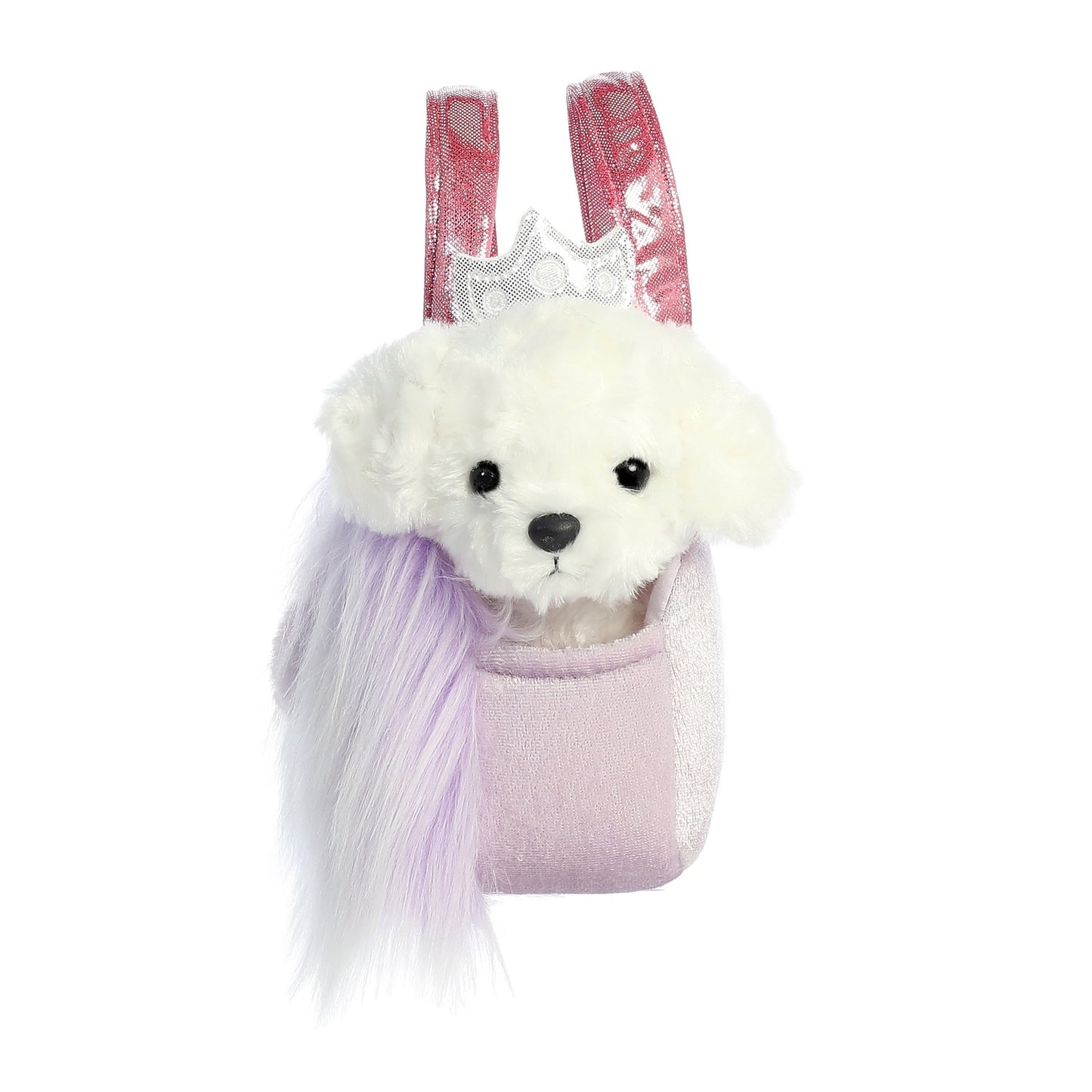 Aurora Fancy Pals Soft Toy - Dog In A Bag, 20 Cm