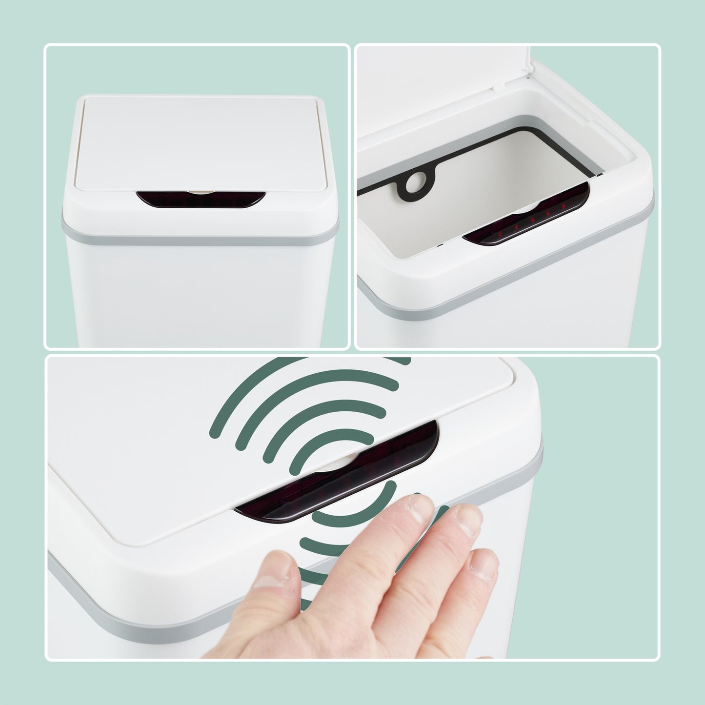Automatic Bathroom Sensor Bin, 9L Capacity