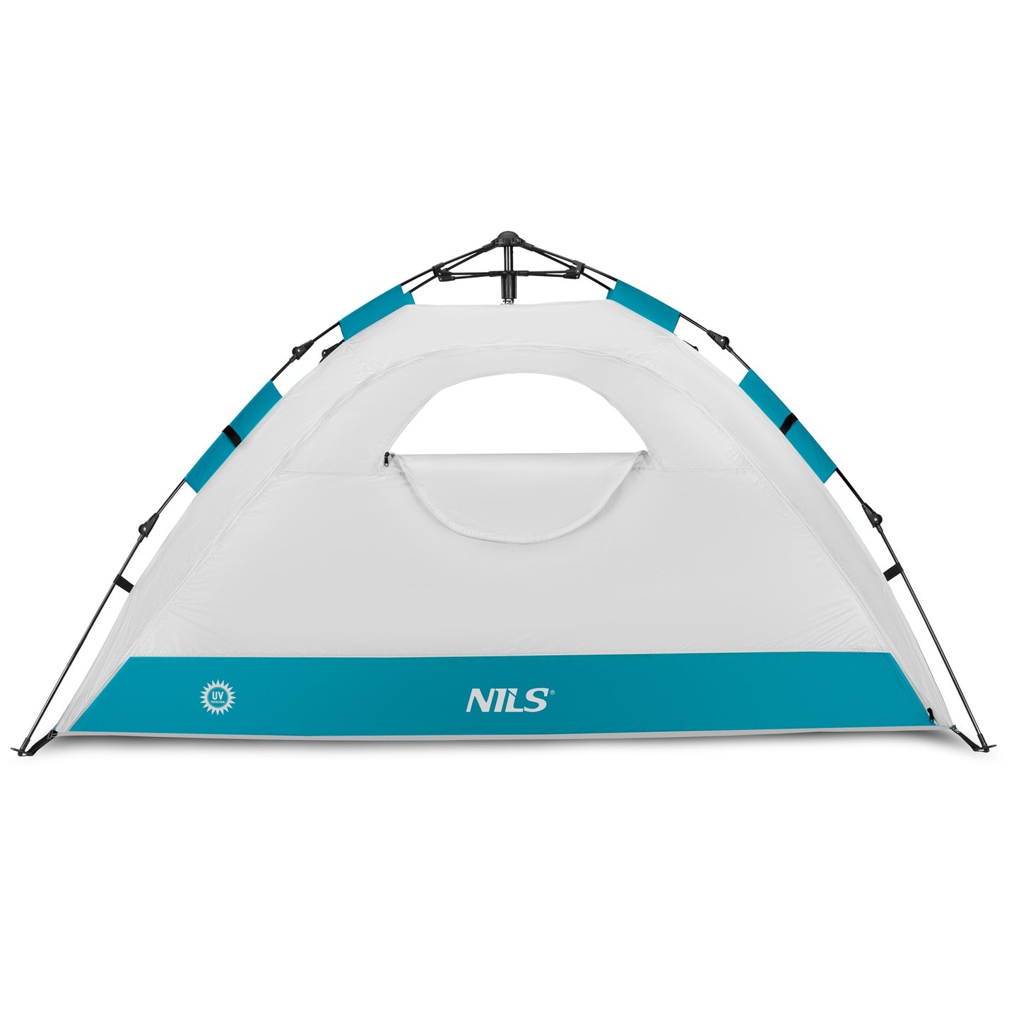 Automatic Beach Tent With UV Protection, 2-Entrance, Gray