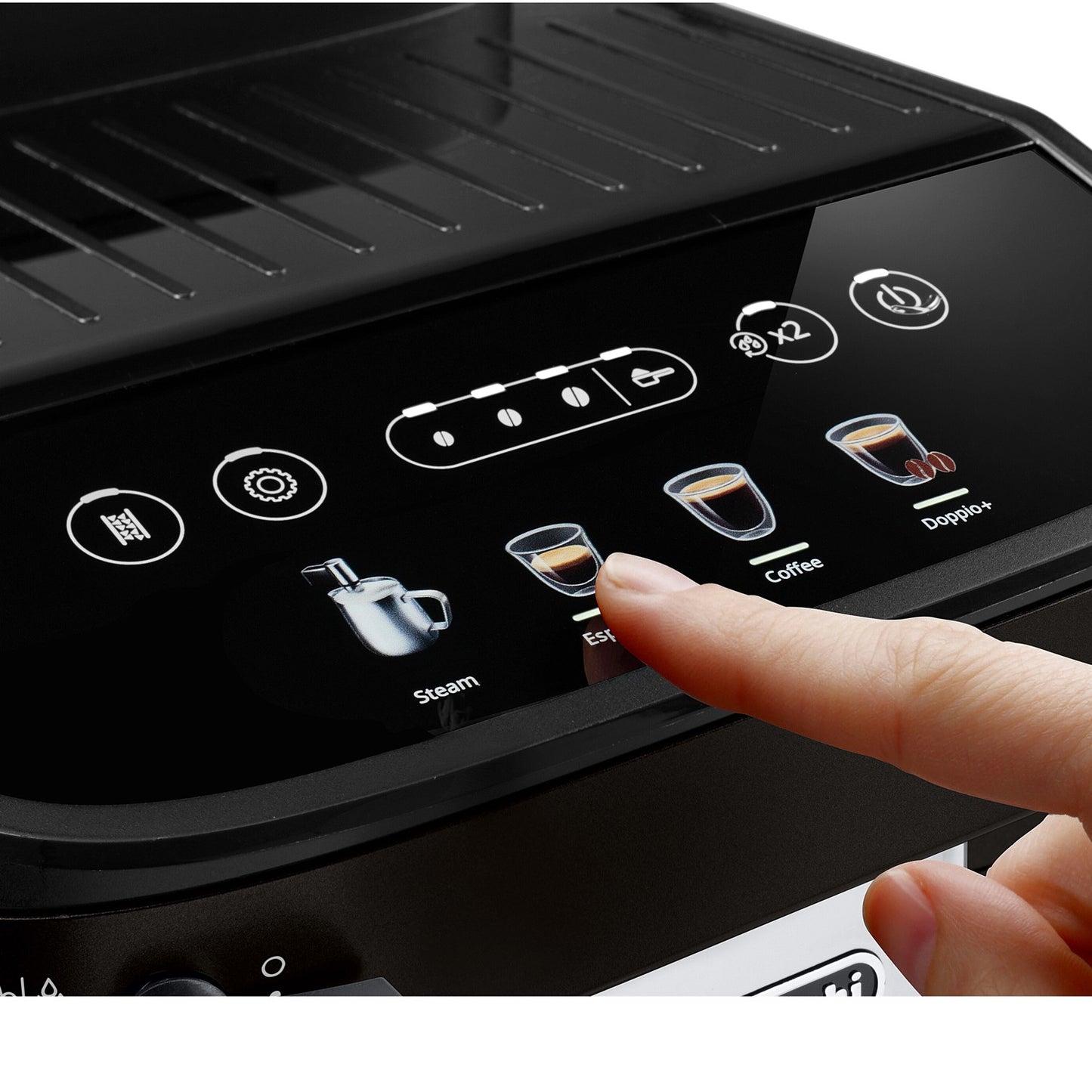 Automatic Espresso Machine with Grinder, Manual Milk Frother