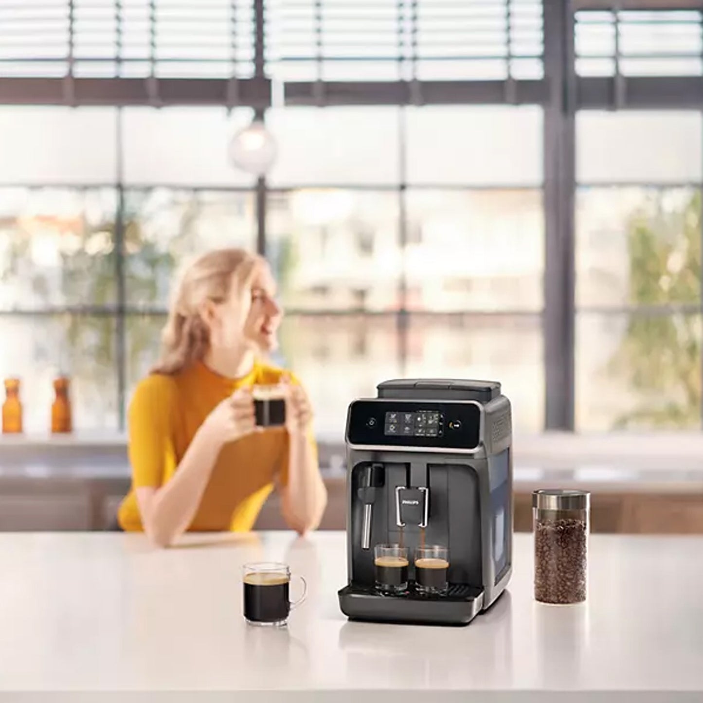 Automatic Espresso Machine with Milk Frother, 1.8L Tank