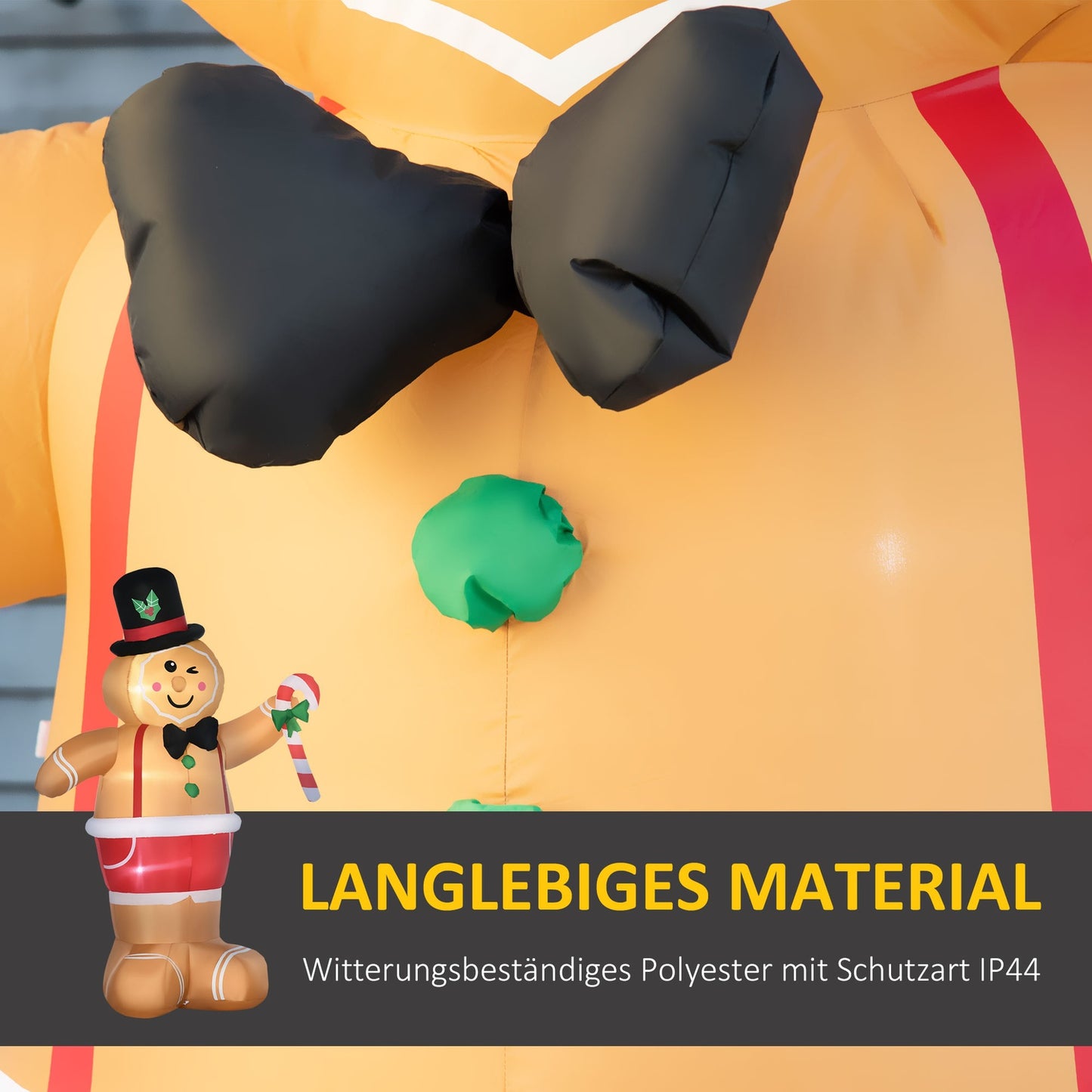 Inflatable Gingerbread Man 2.38M with LED lights, waterproof