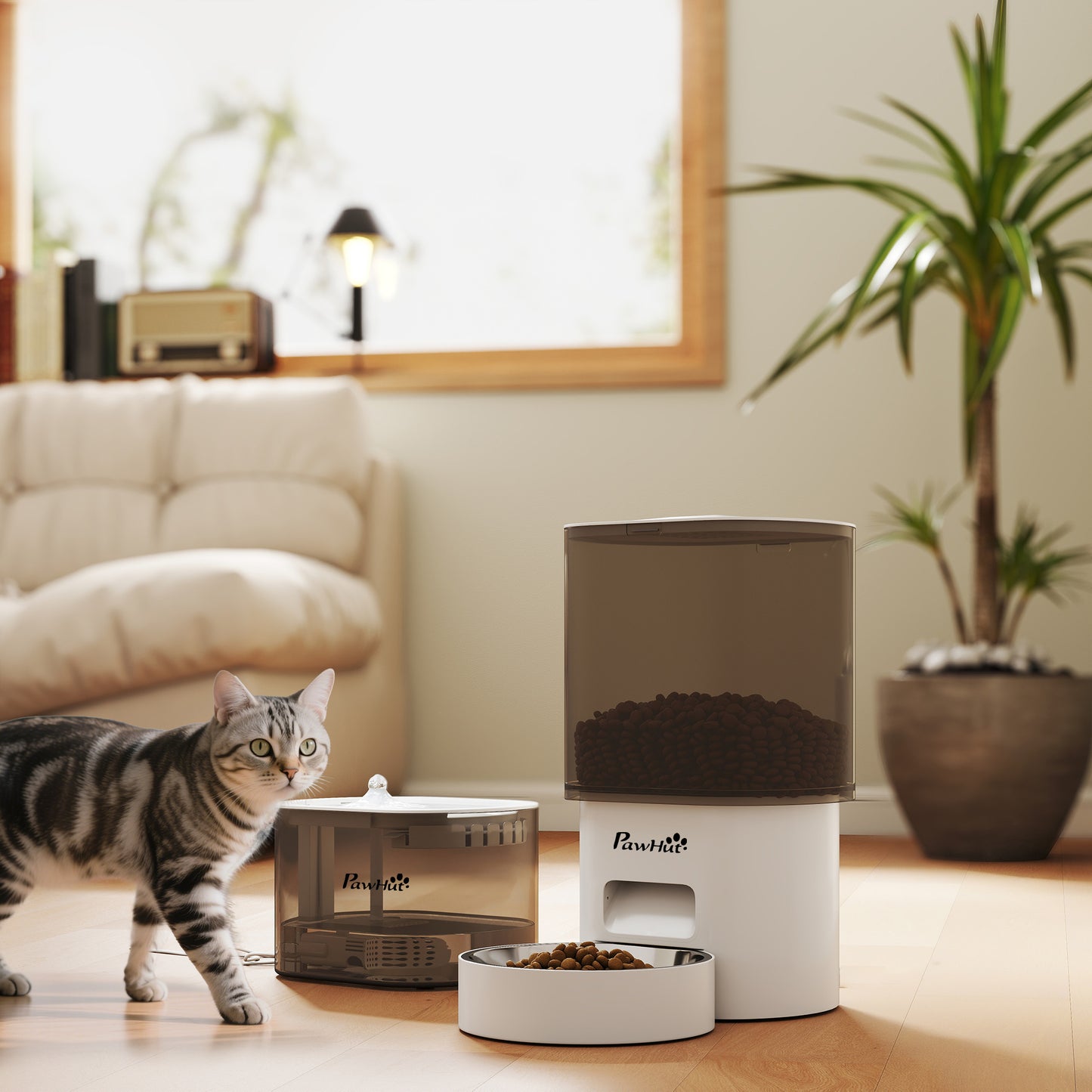 Automatic Pet Feeder & 2.5L Water Dispenser for Cats/Dogs