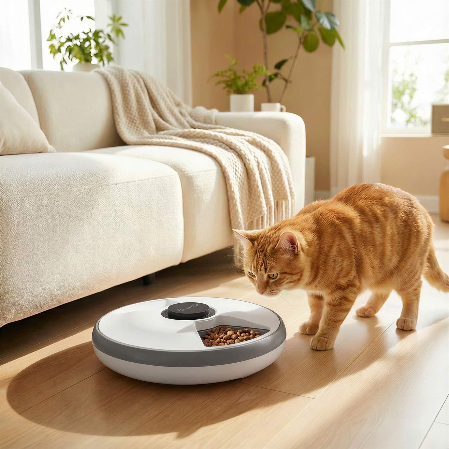 Automatic Pet Feeder with Timer, 6 Meals, LED Display