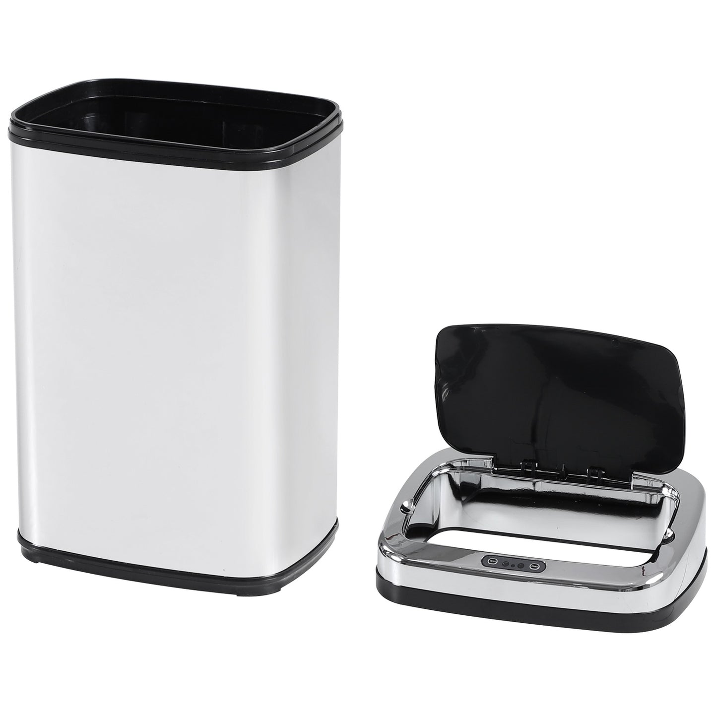 Automatic sensor waste bin, 30L, square stainless steel
