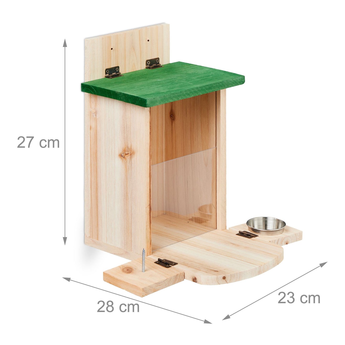 Automatic squirrel feeder with water trough