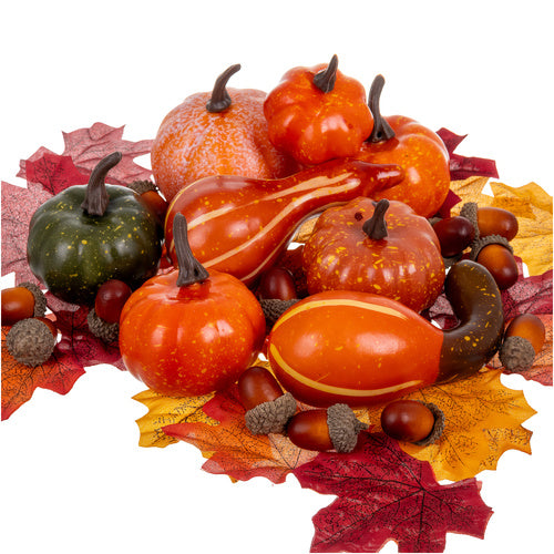Autumn Decorations Set, 50 Pcs Leaves Pumpkins Acorns