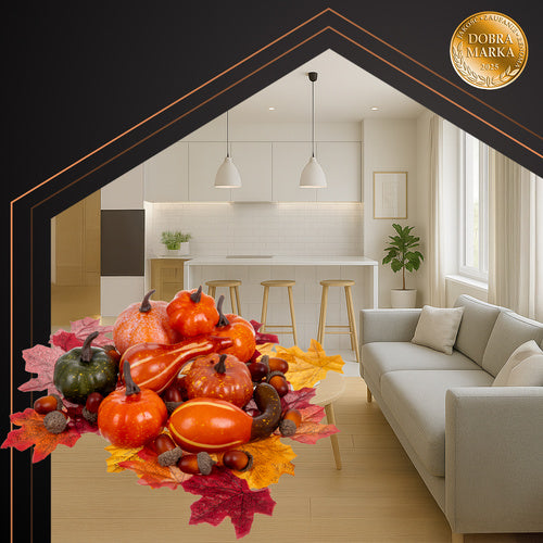 Autumn Decorations Set, 50 Pcs Leaves Pumpkins Acorns