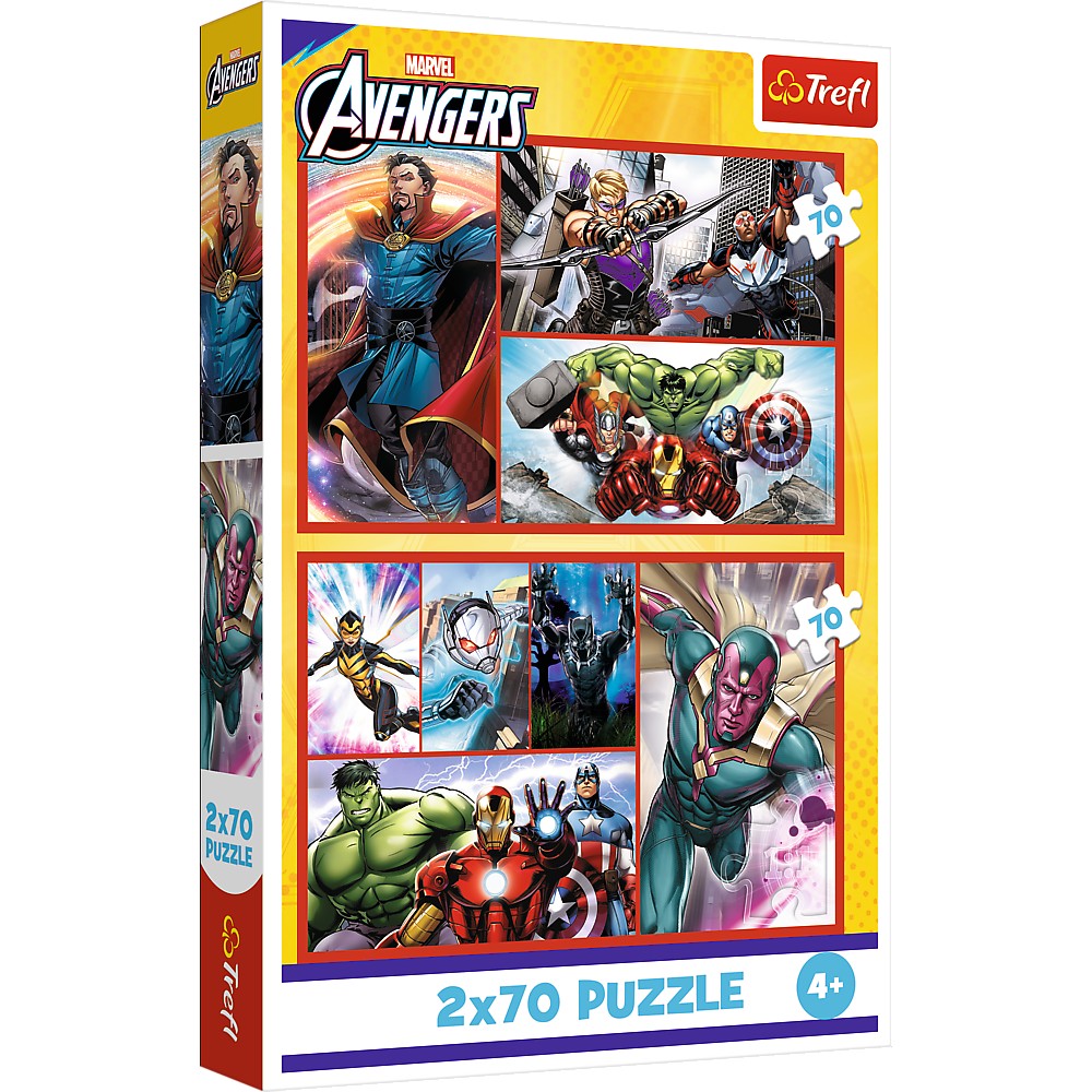 Avengers Puzzle Set, 2 x 70 Pieces for Kids and Adults