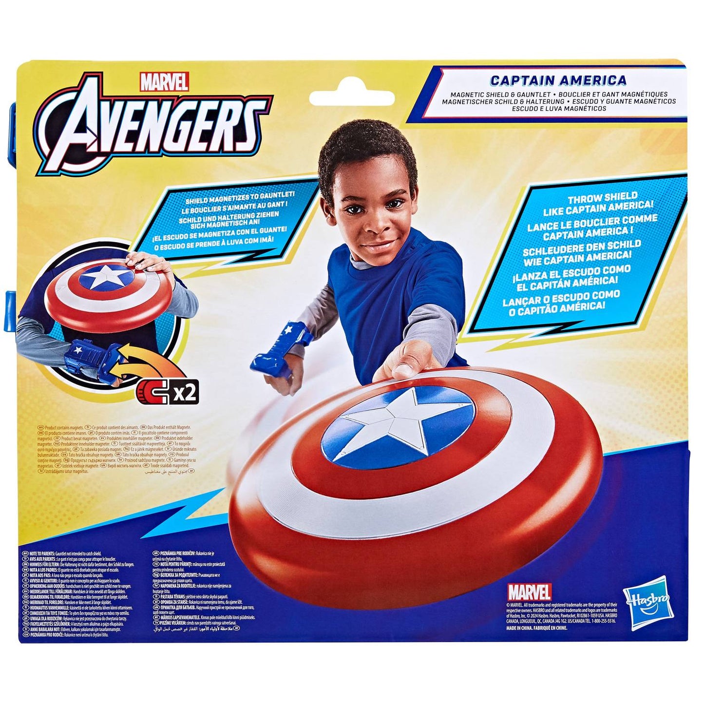 Avengers Role Play Captain America Magnetic Shield And Gauntlet