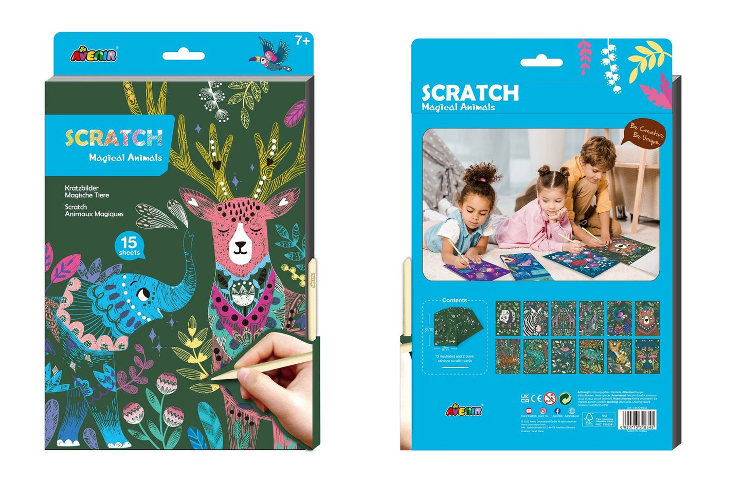 Avenir A4 Scratch Book Magical Animals