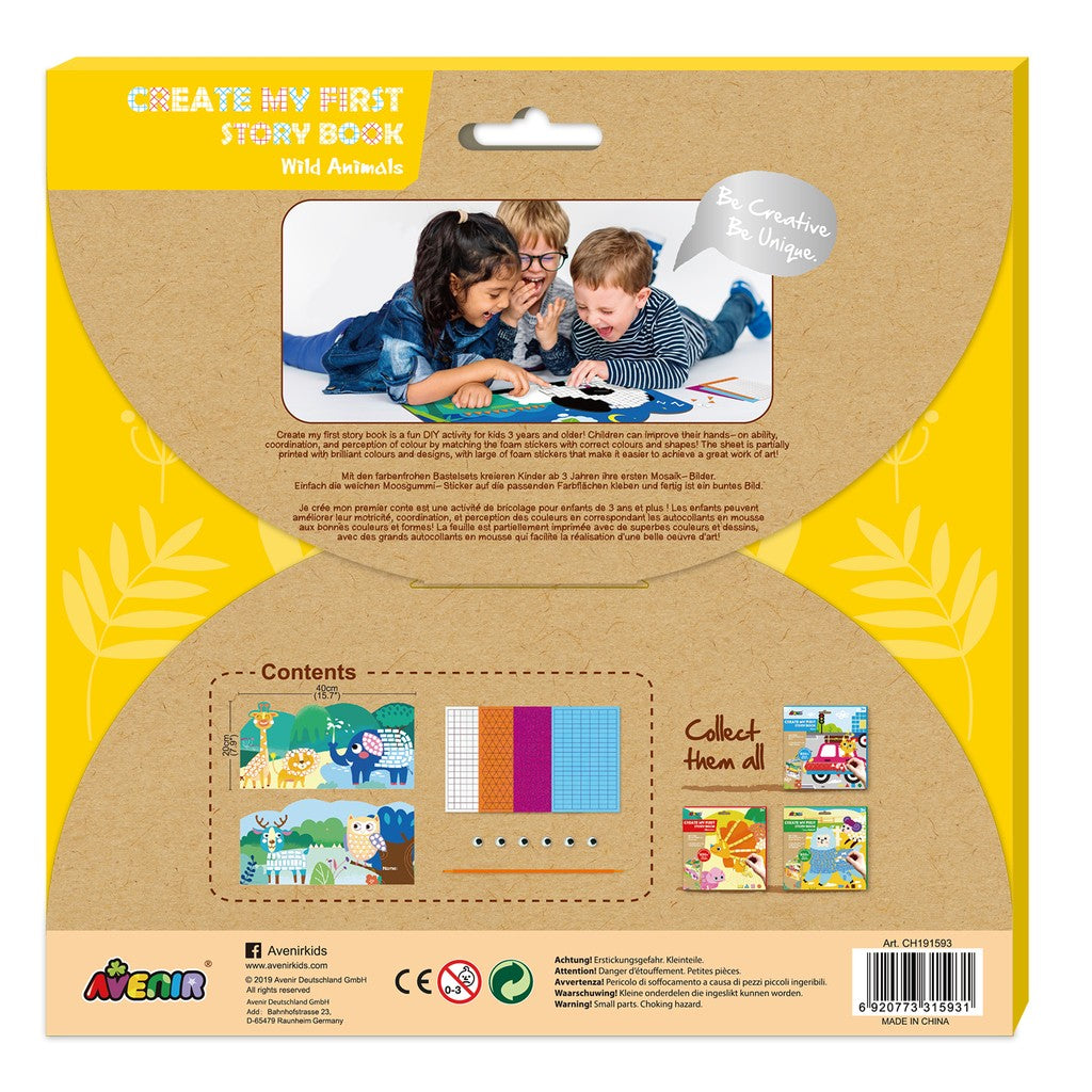 Avenir Create My First Story Book Wild Animals