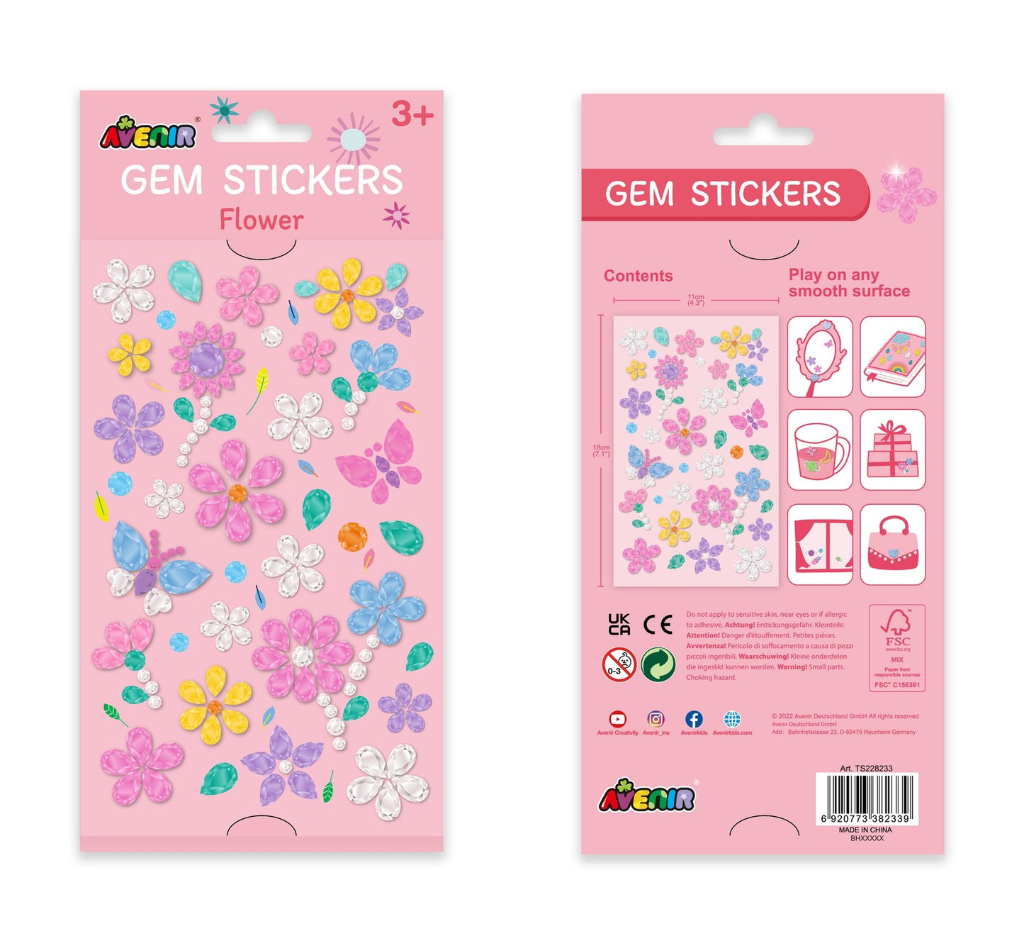 Avenir Gem Stickers Flower