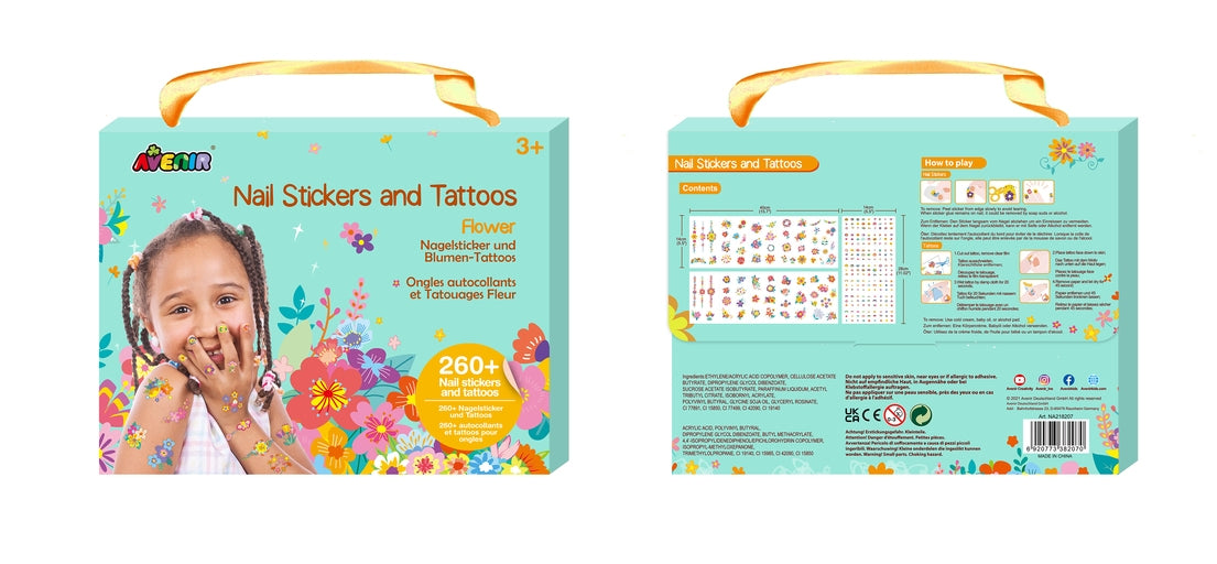 Avenir Nail Stickers And Tattoos Flowers