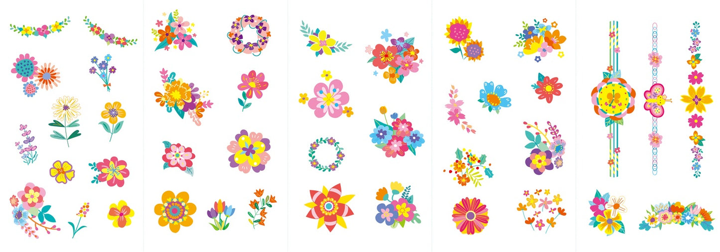 Avenir Nail Stickers And Tattoos Flowers
