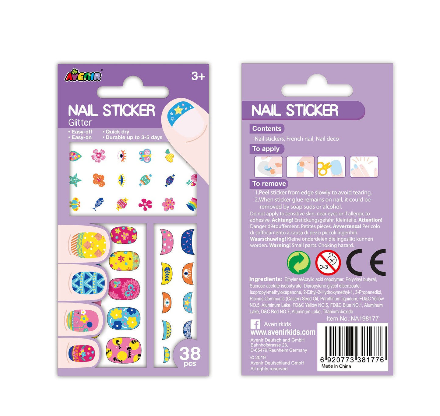 Avenir Nail Stickers Flower