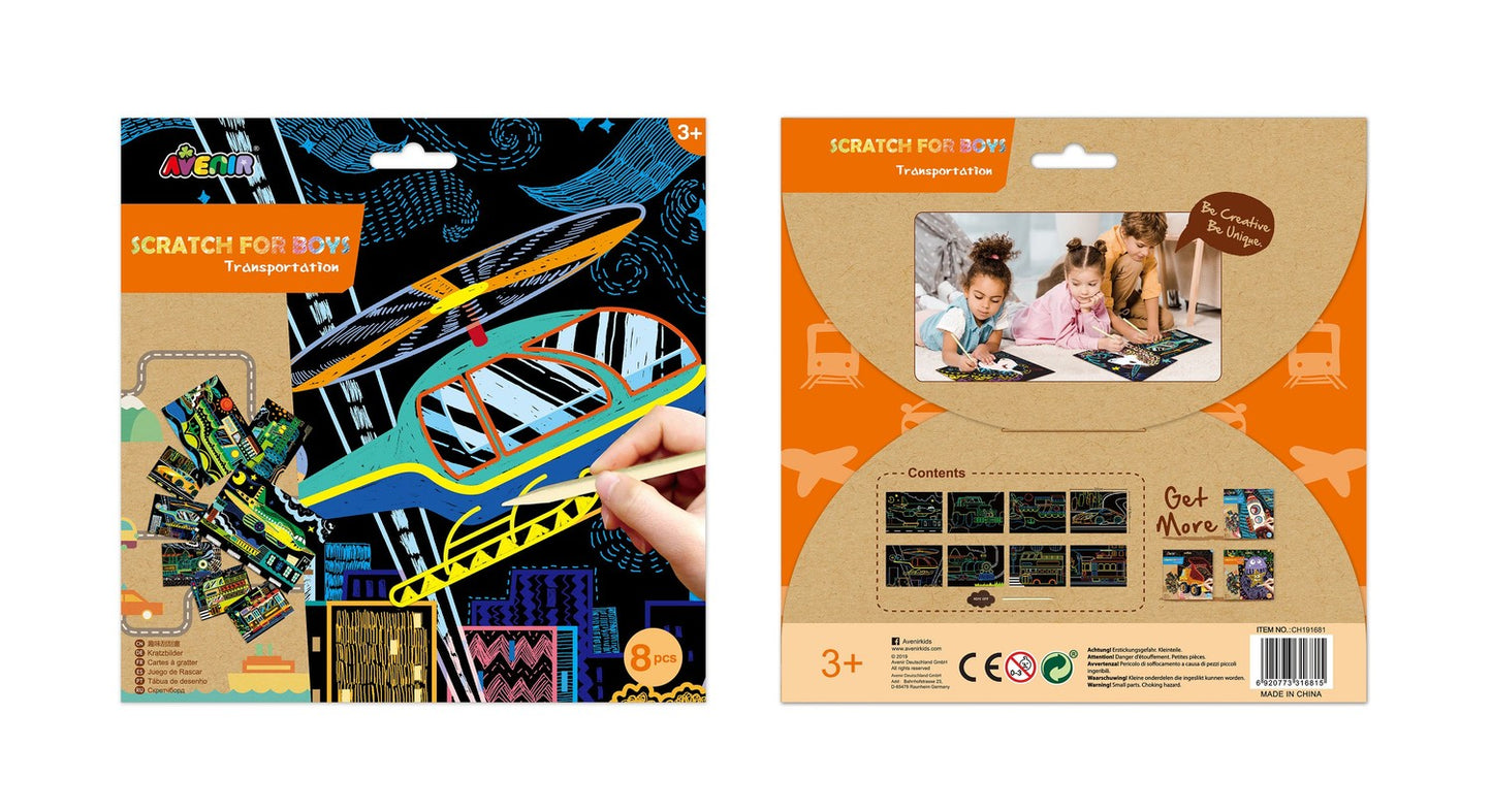 Avenir Scratch Set For Boys Transportation
