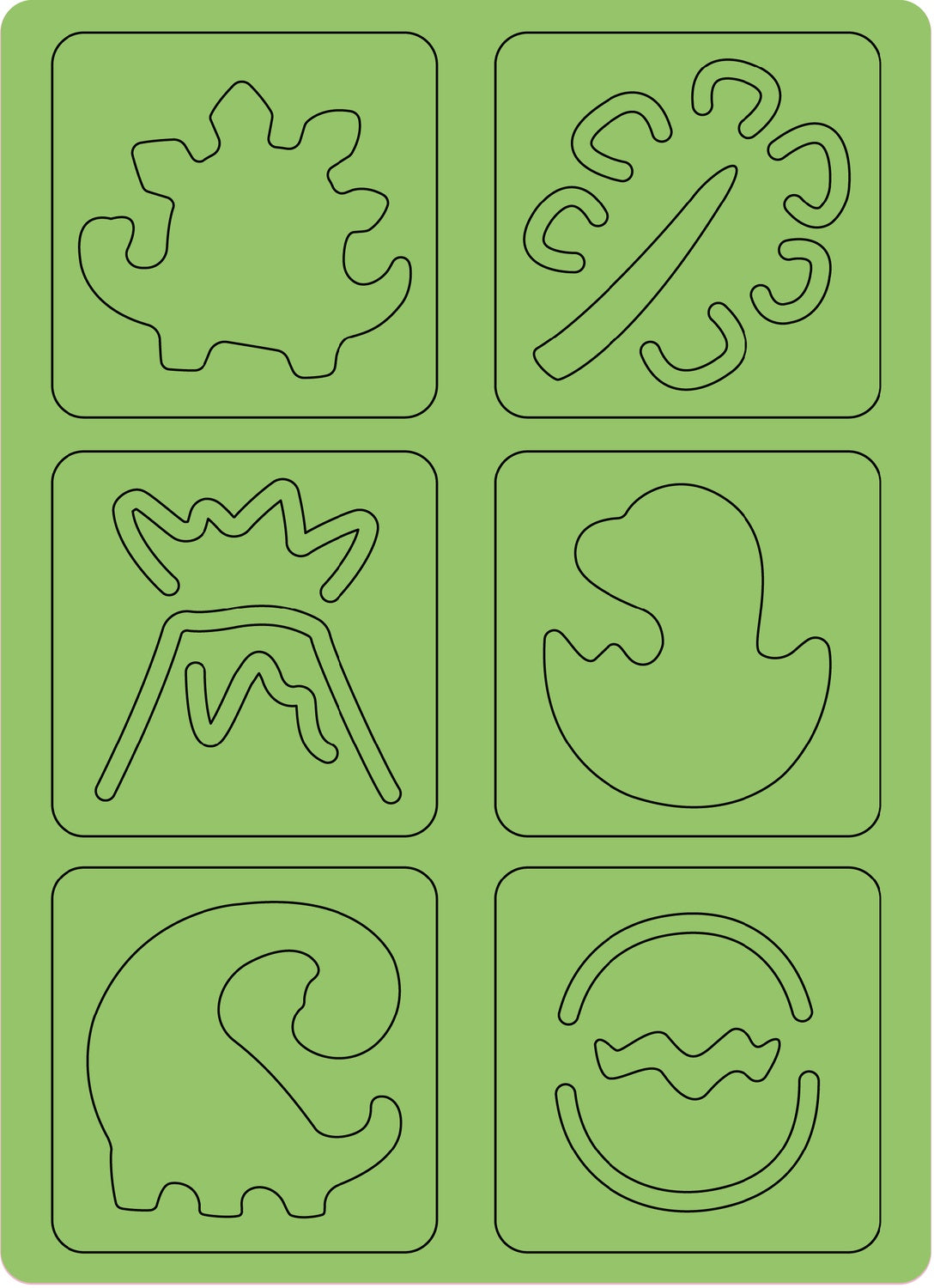 Avenir Scratch Set With Stencil: Dinos