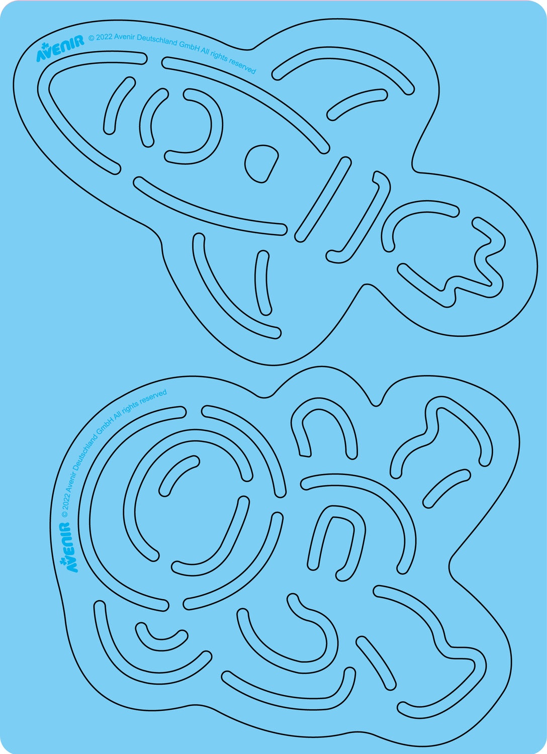 Avenir Scratch Set With Stencil: Space
