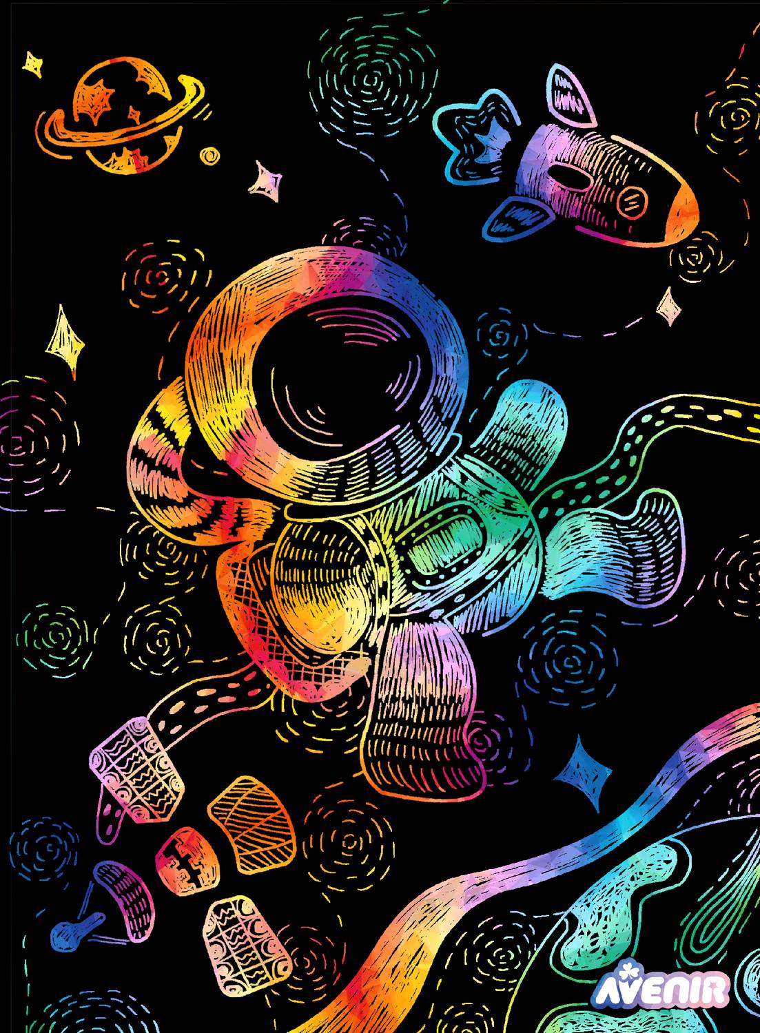 Avenir Scratch Set With Stencil: Space