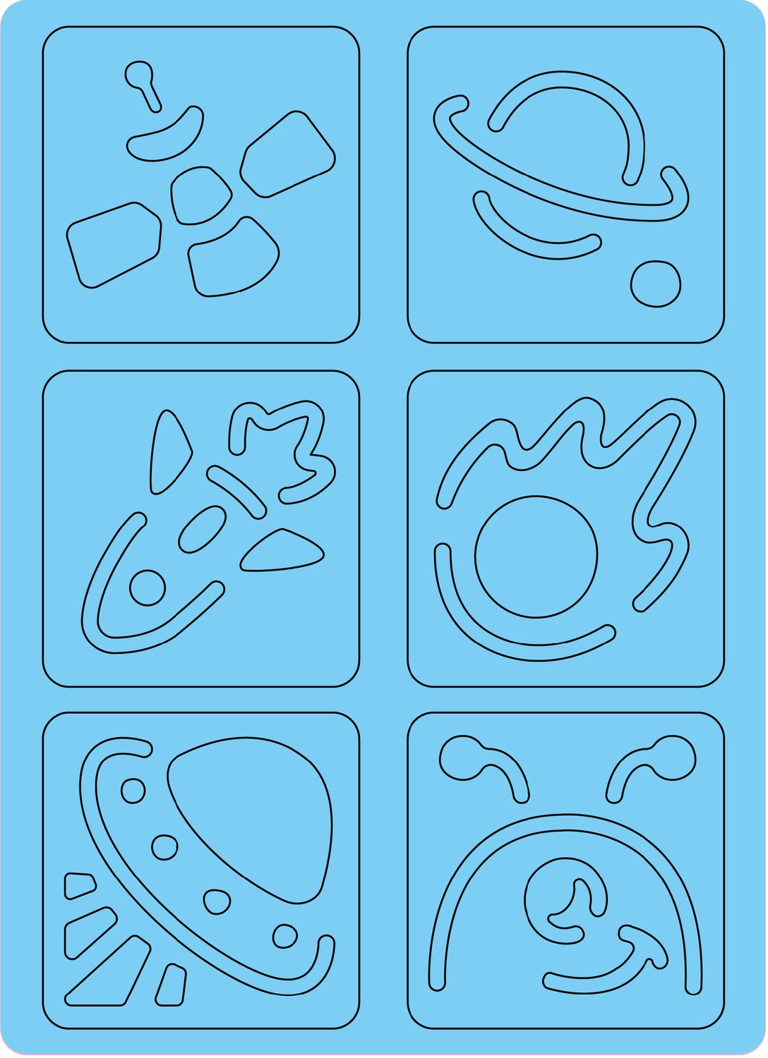 Avenir Scratch Set With Stencil: Space