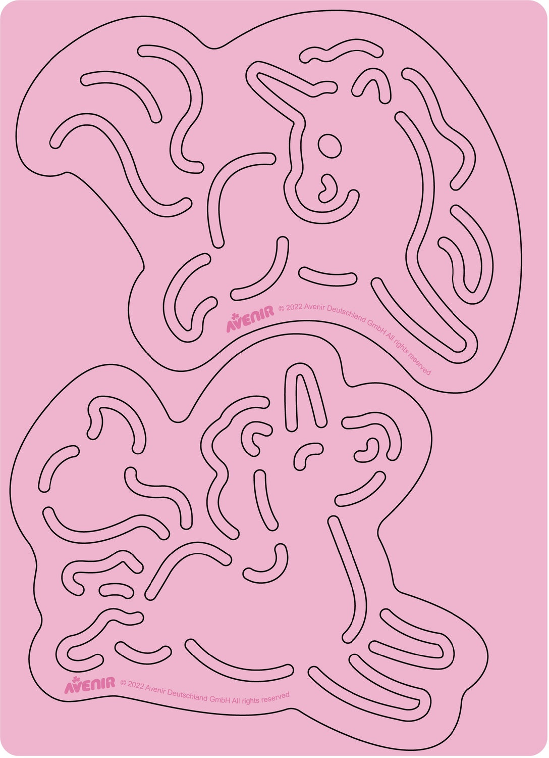 Avenir Scratch Set With Stencil: Unicorns