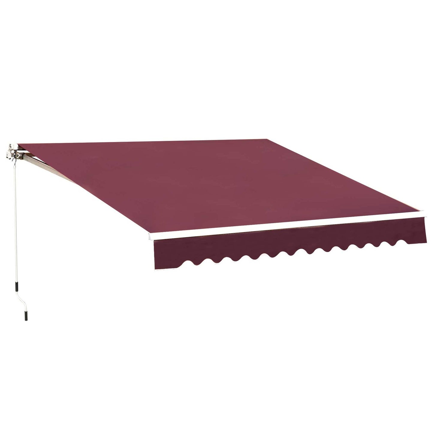 Folding arm awning, burgundy, 3x2.5M, sun protection
