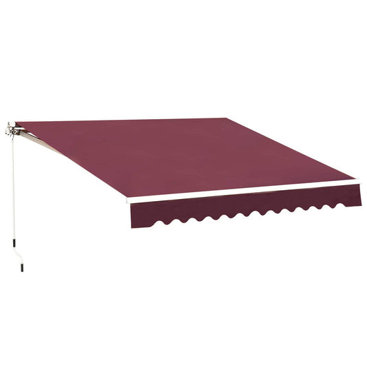 Folding arm awning, burgundy, 3x2.5M, sun protection