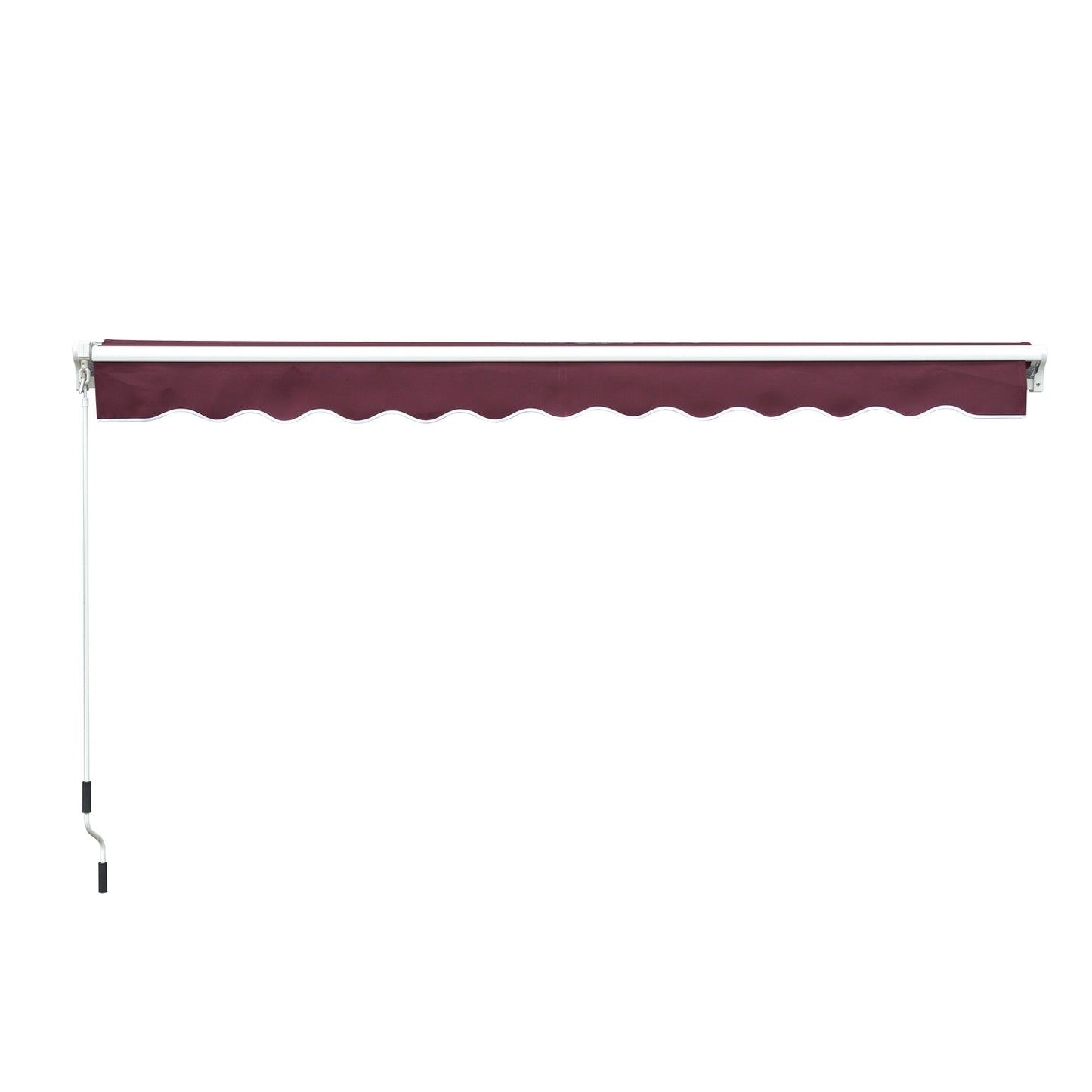 Folding arm awning, burgundy, 3x2.5M, sun protection