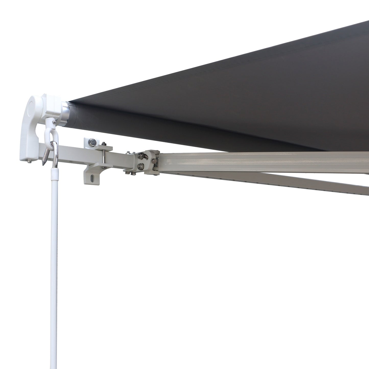 Retractable Gray Balcony Awning, UV sun protection, 2.95x2.5m