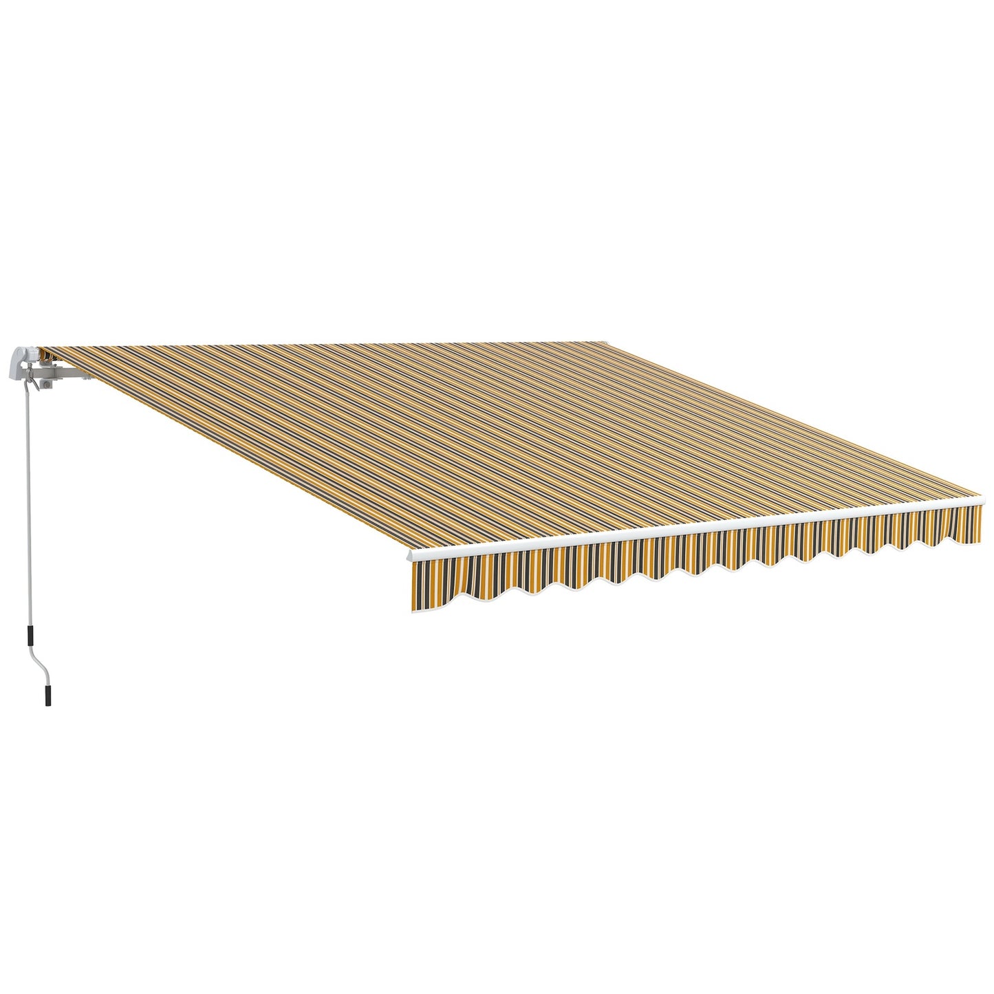 Outdoor folding awning, Sun protection, 3.5x2.5m, Yellow/Grey
