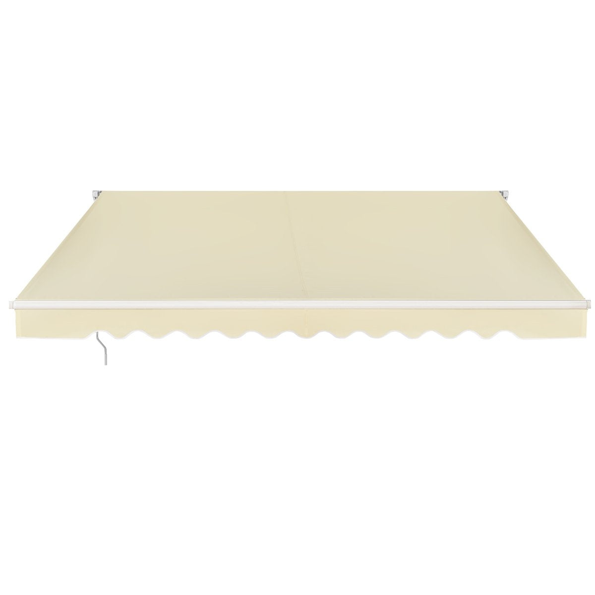 Awning with crank retractable awning aluminum patio sun protection 3 x 2.5 m beige