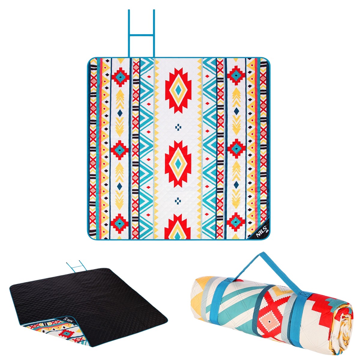 Aztec Picnic Blanket, 195x200 cm, Waterproof