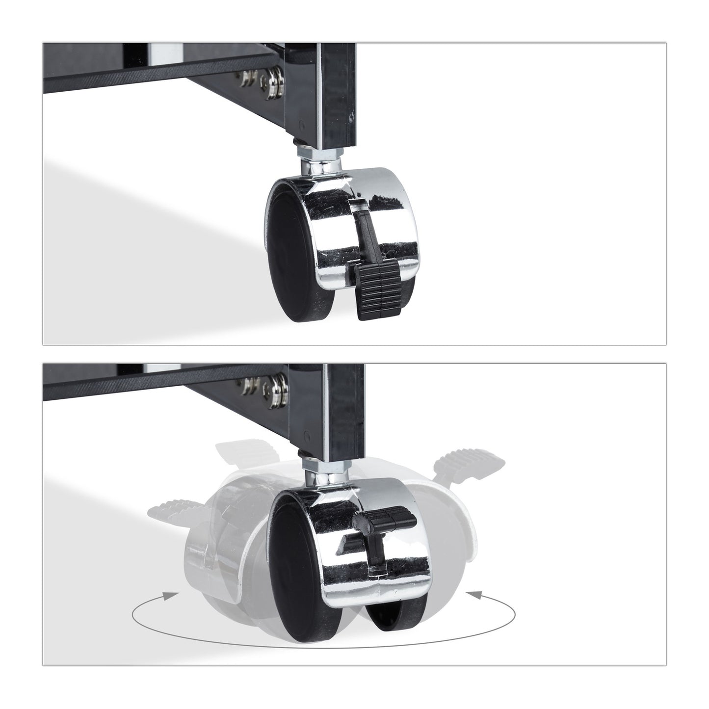 BARON serving trolley in glass