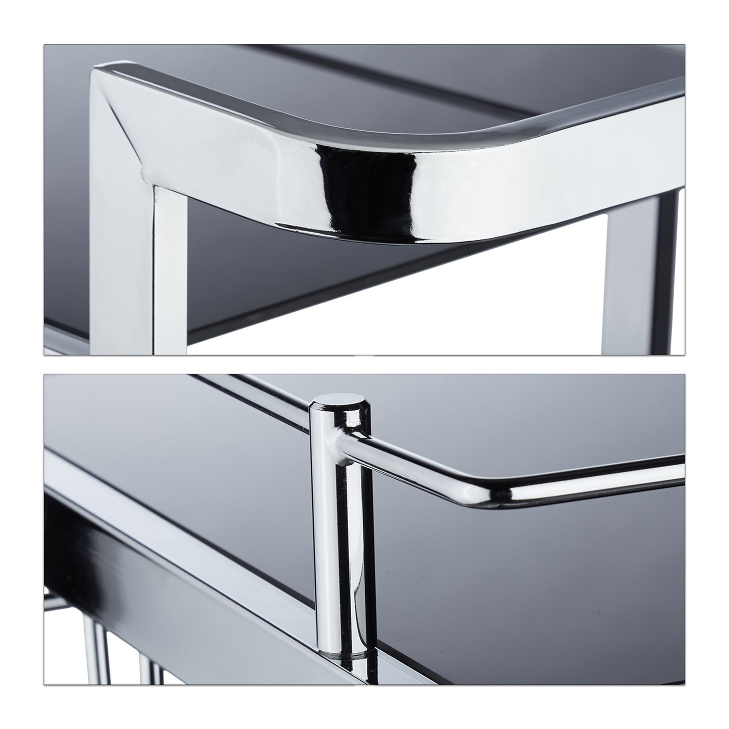 BARON serving trolley in glass