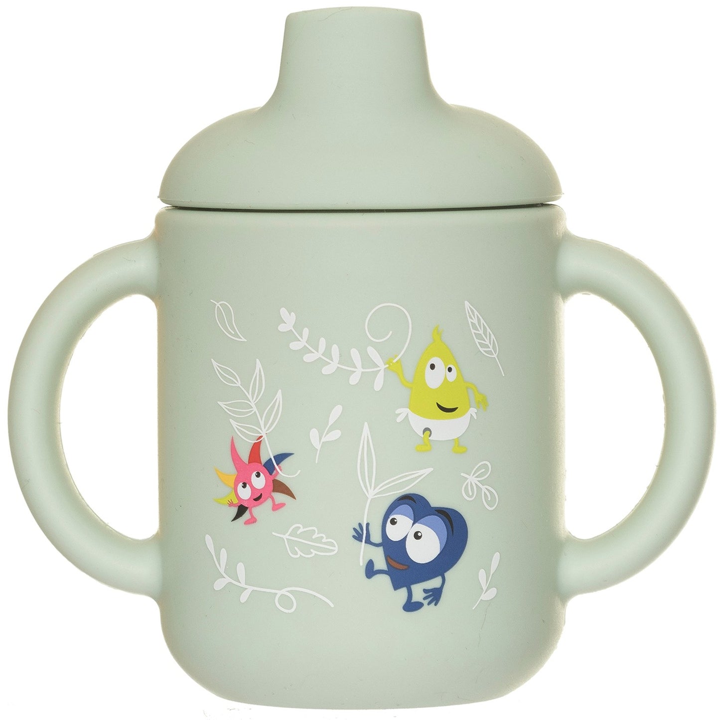 Babblerna - Silicone mug with lid, In nature
