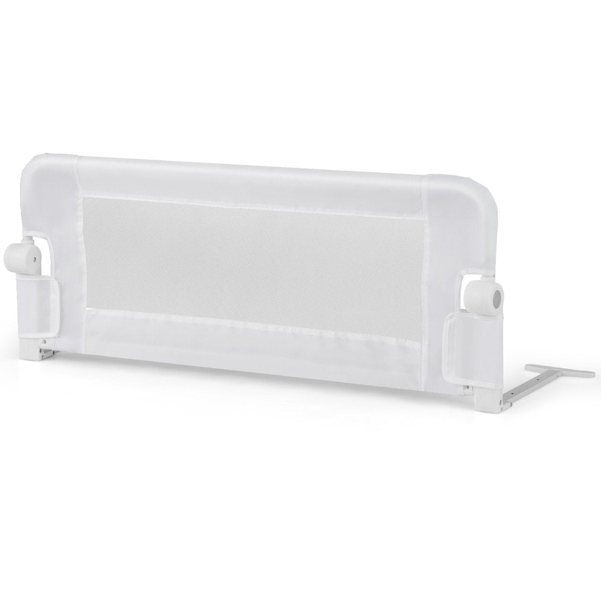 Baby Bed Rail with Foam, Strap, 105x40x42 cm, White