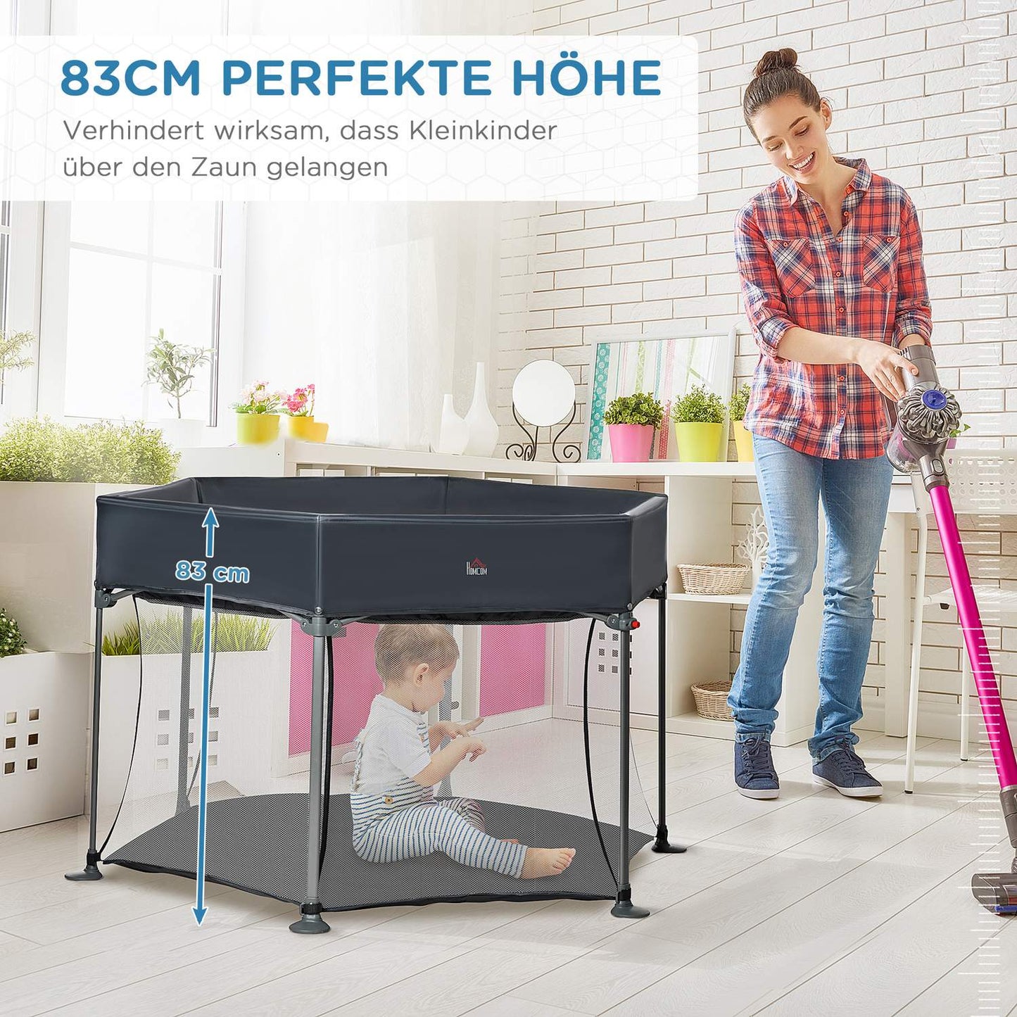 Baby playpen, folding gate and activity center for children